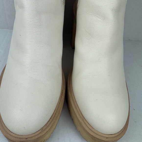 Dolce Vita Women's Caster Size 9Ivory Soft Leather Platform Ankle Boots - Picture 2 of 12